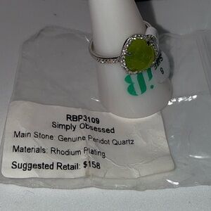 Simply Obsessed Peridot Quartz Silver Ring